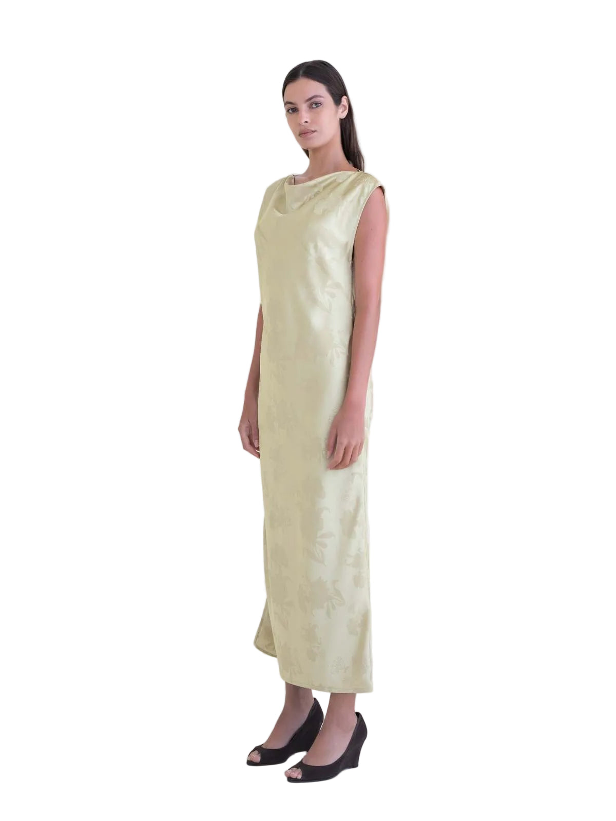 BELLE ANNA Whim Dress in Gold Jacquard