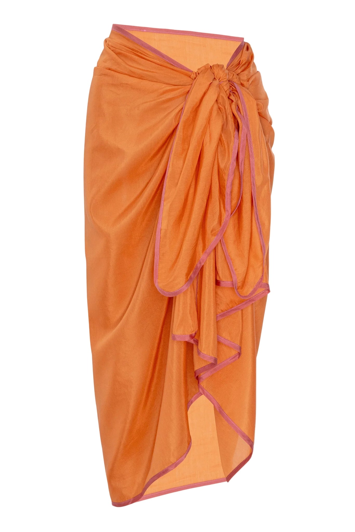 DONNI. Silk Cotton Sheer Pareo in Apricot