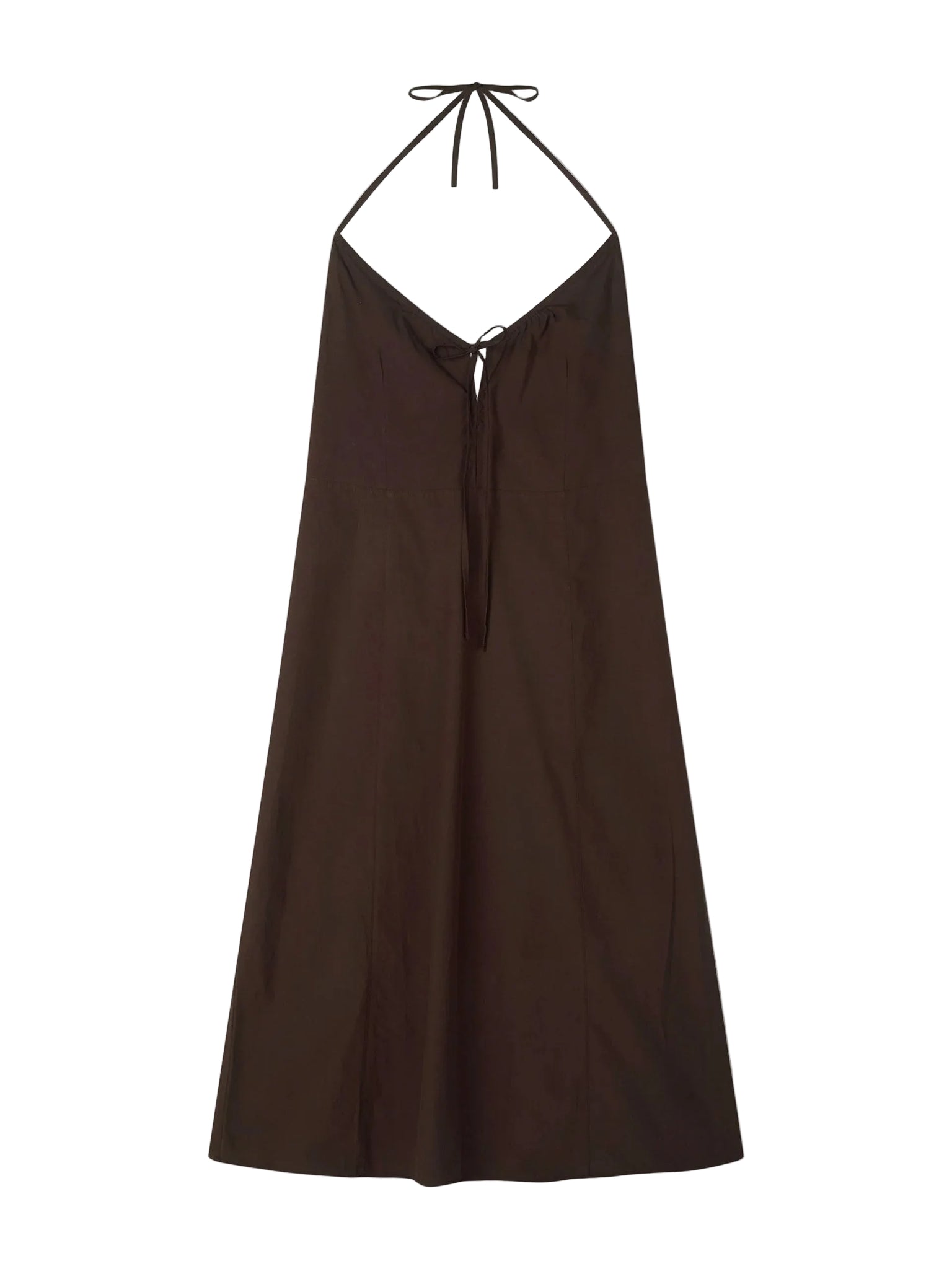 Deiji Studios Seamed Halter Dress in Sepia
