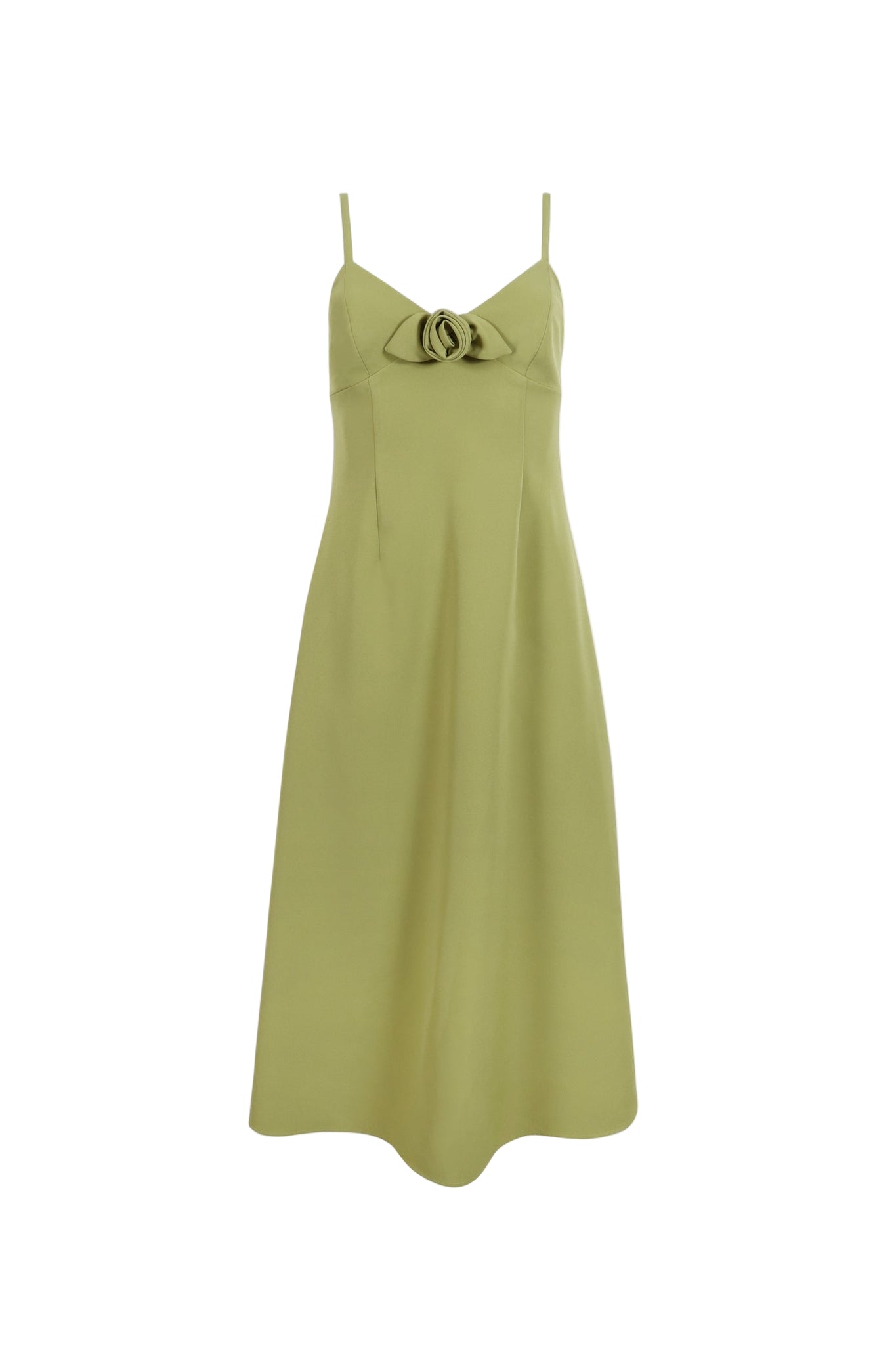 Sandy Liang Pilton Dress in Chartreuse