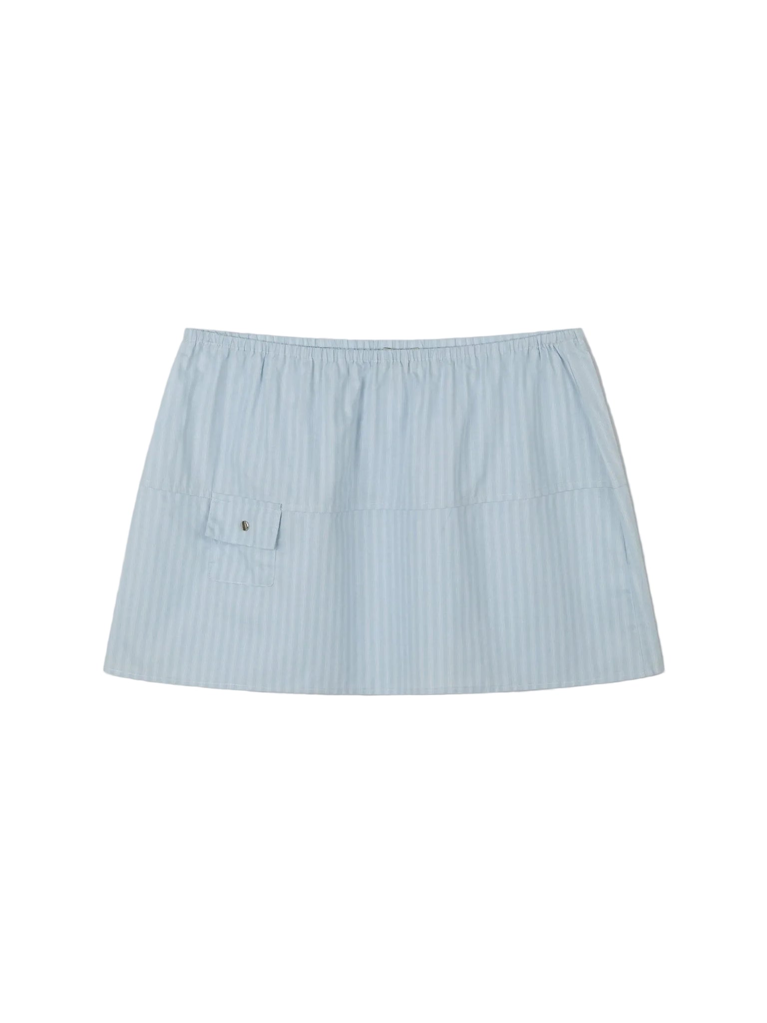 Deiji Studios Pocket Skirt in Lake Blue Stripe