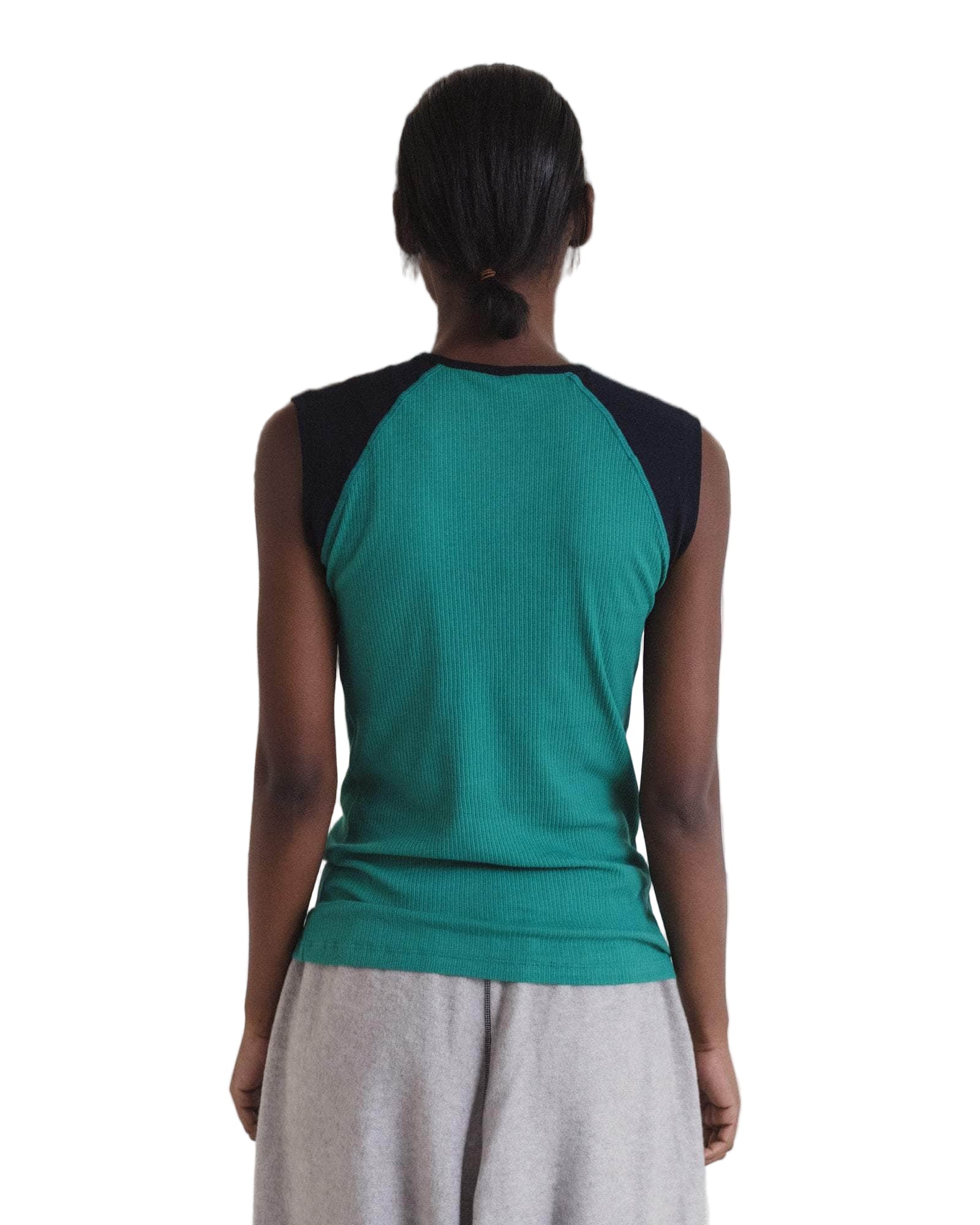 Baserange Gene Tank in Mira Green/Navy