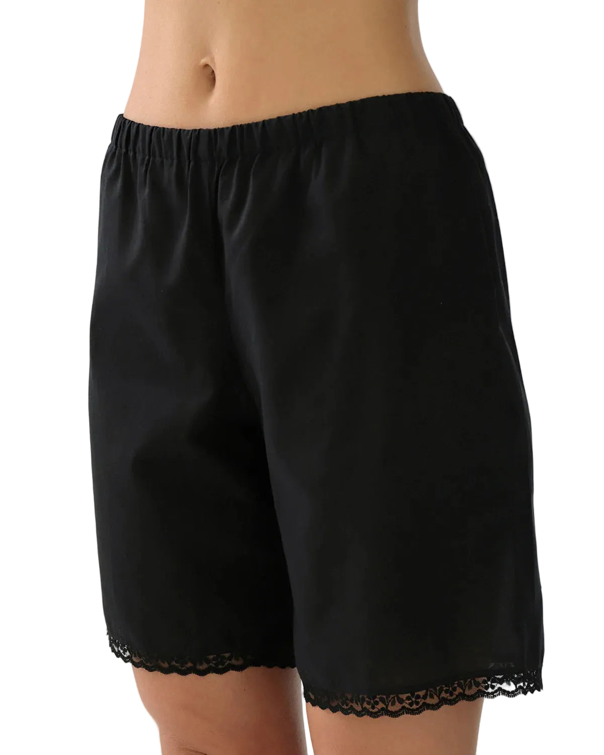 Cou Cou The Bermuda Short in Black Cotton Voile