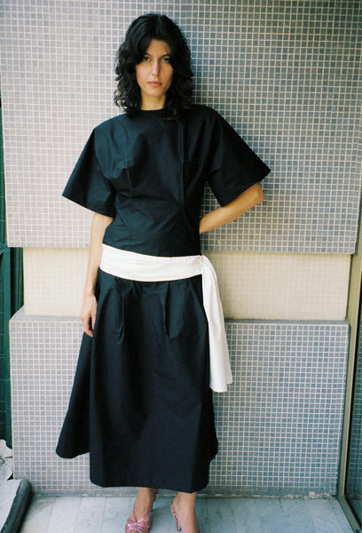 Michelle Del Rio Louise Dress in Black/White