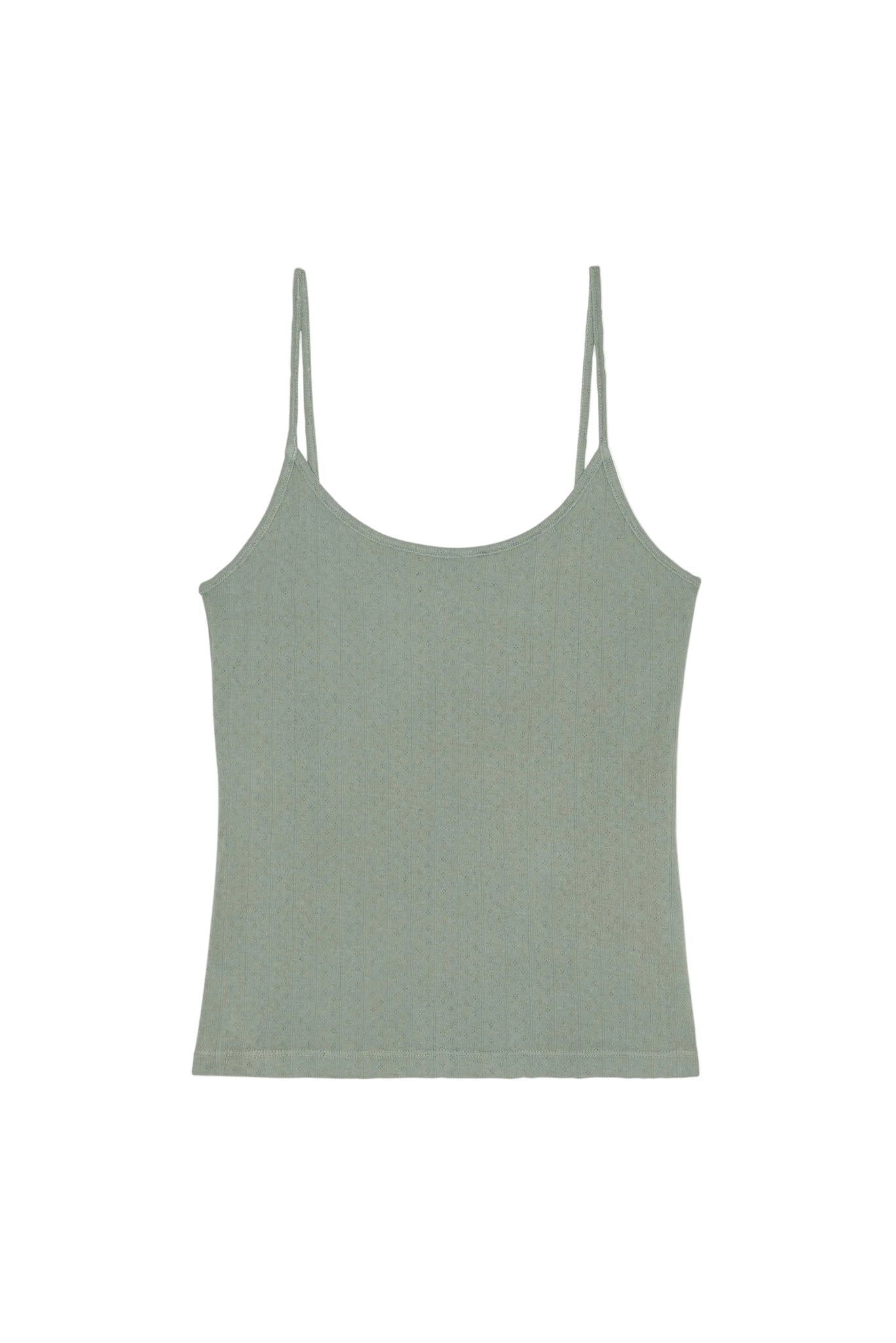 DONNI. Pointelle Cami Tank in Sage
