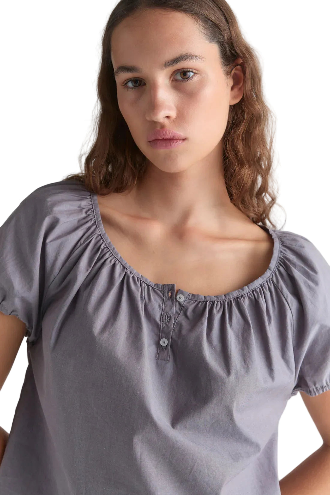 Deiji Studios Poplin Shirt in Currant
