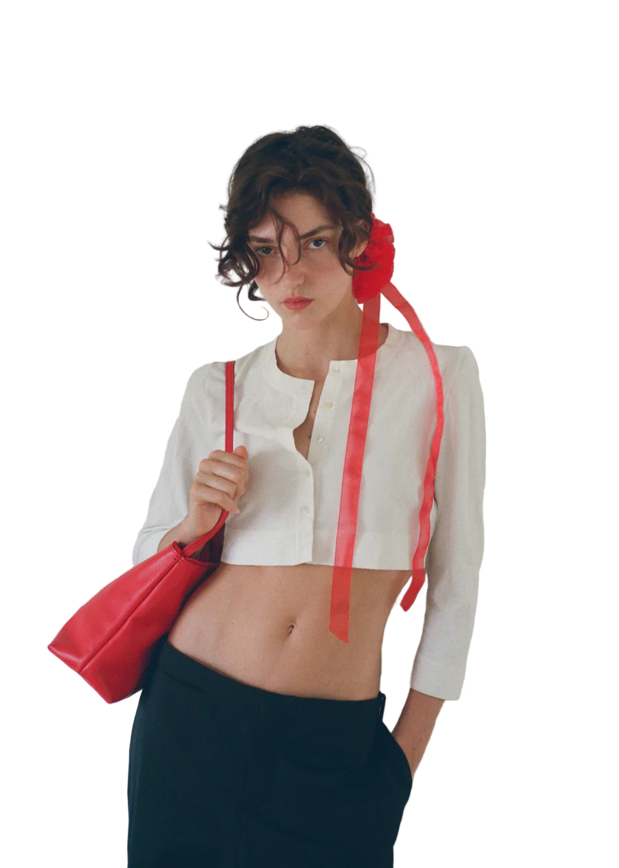 Merrma Earth Pleated Ruffle Scrunchie in Atolla