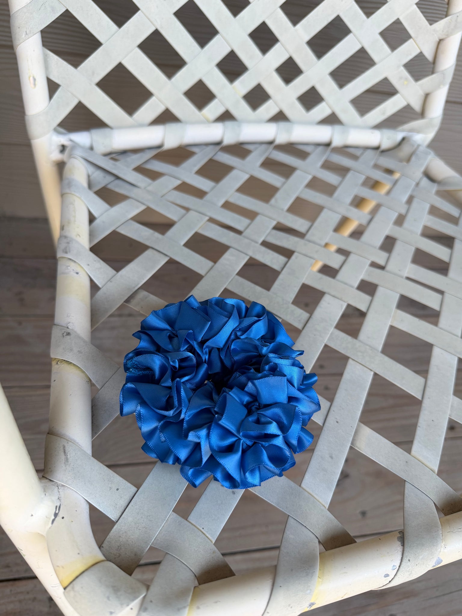Maryam Nassir Zadeh Carnation Scrunchie in Batik Blue