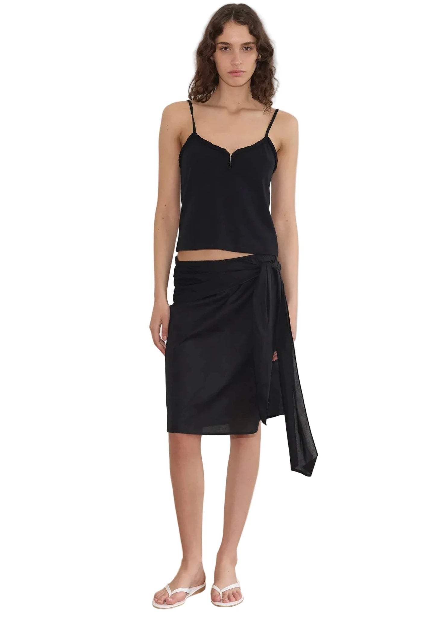 Deiji Studios Clasp Singlet Top in Black