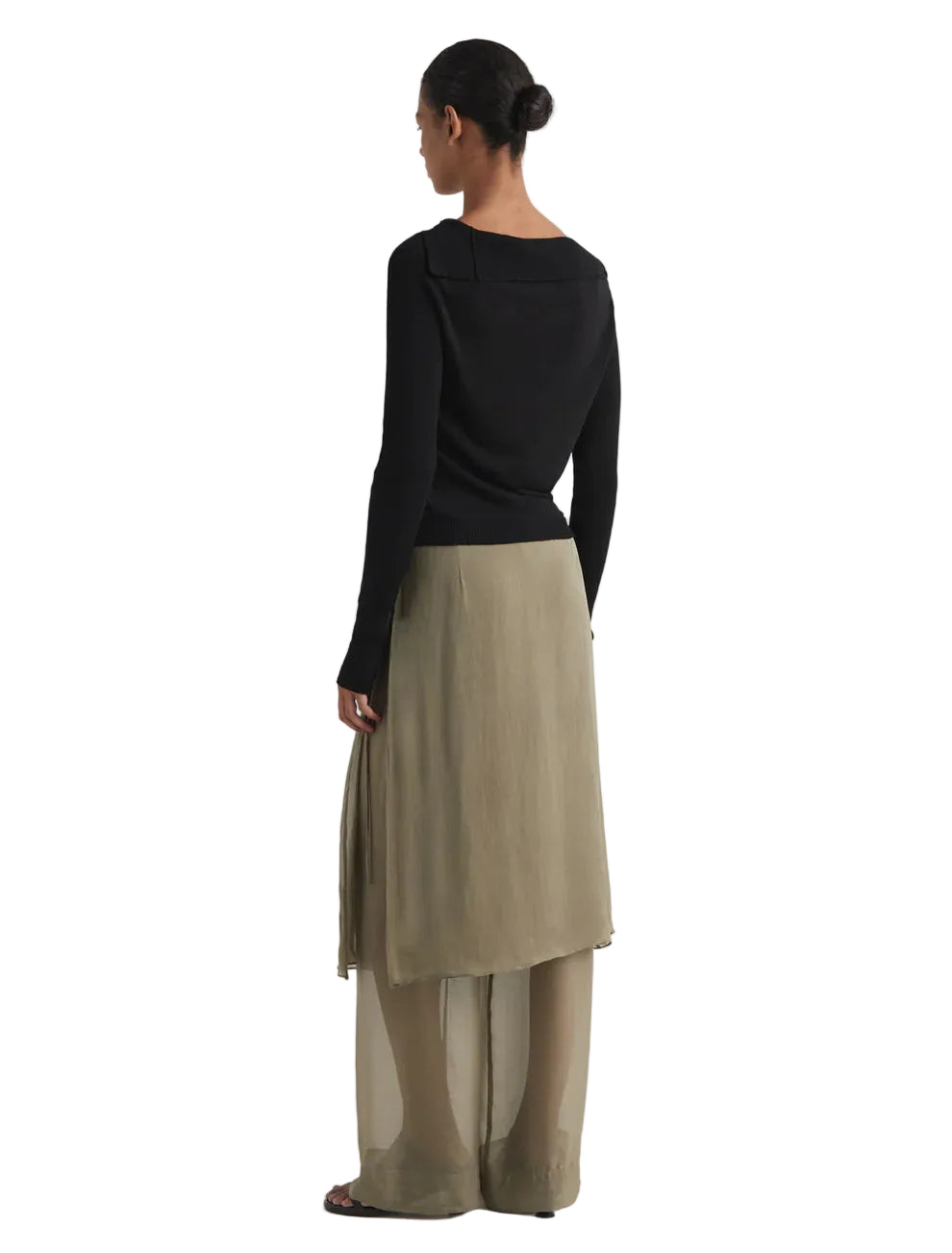 Paloma Wool Low Silk Archive Pant in Khaki