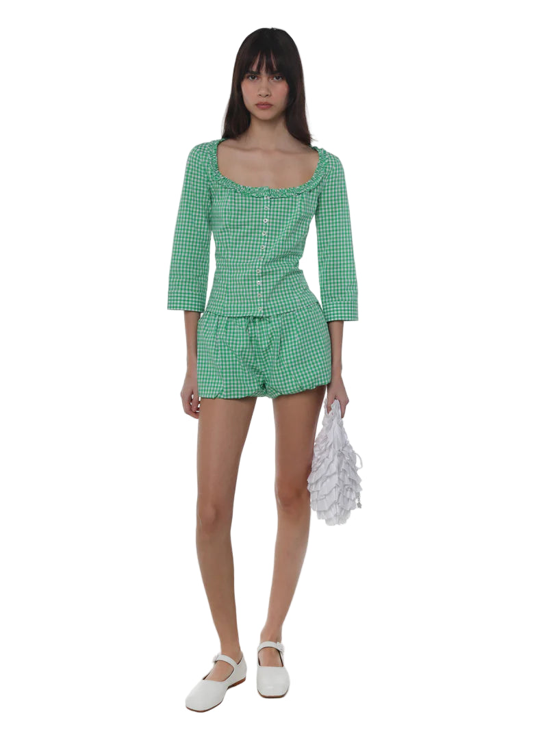 Sandy Liang Simona Top in Green