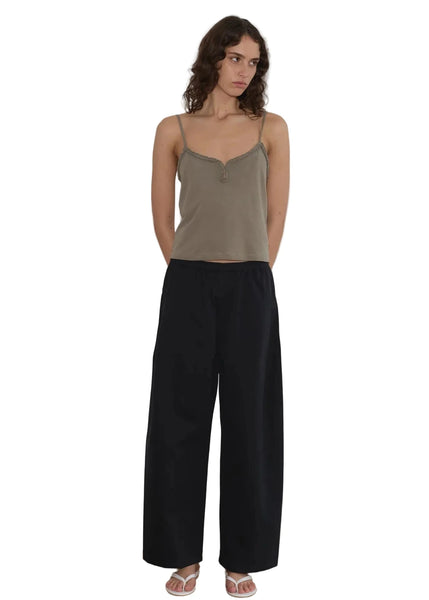 Deiji Studios Clasp Singlet Top in Khaki