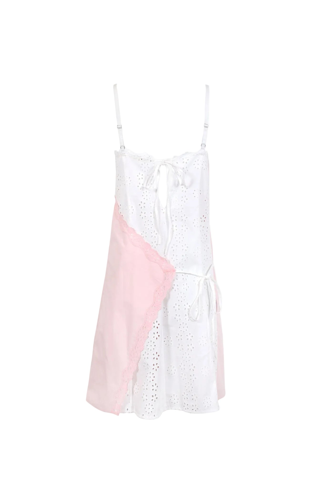 Sandy Liang Chamomile Dress in Pink/White