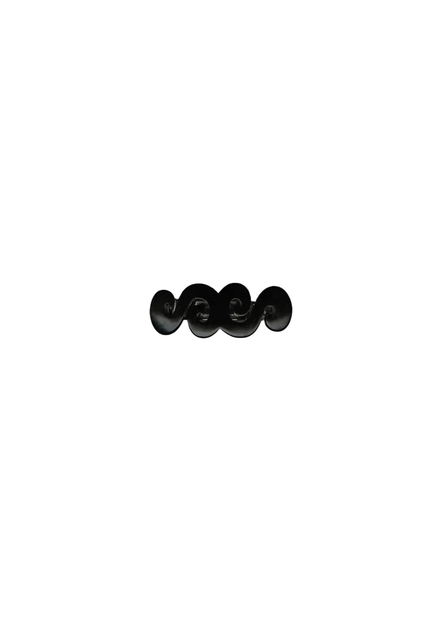 Merrma Earth Spiral Barrette in Black