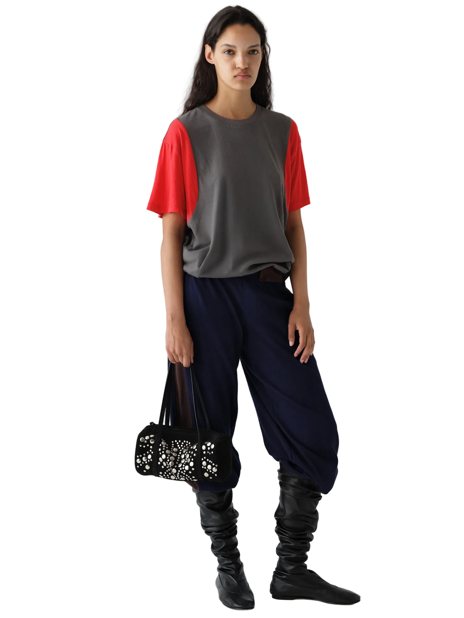 Gimaguas Emmanuelle Trousers in Navy/Brown