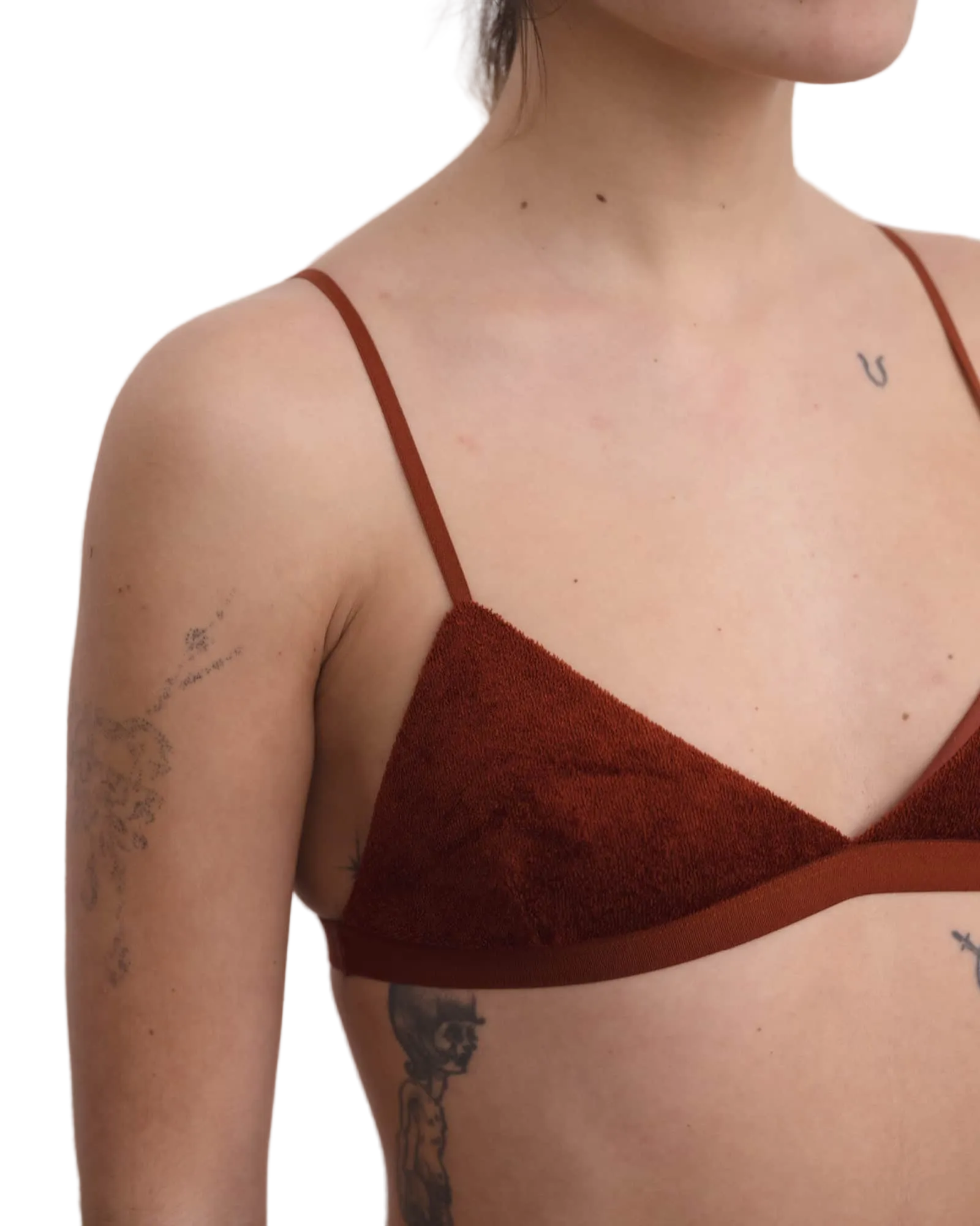Baserange Mississippi Bra in Red Velour