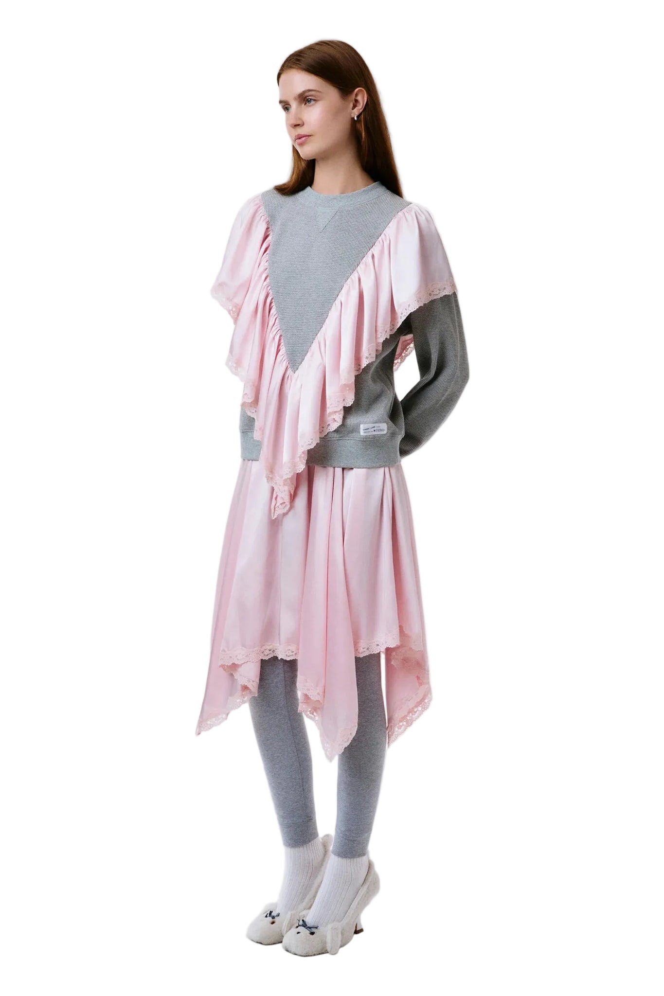 Sandy Liang Tumble Sweatshirt in Grey