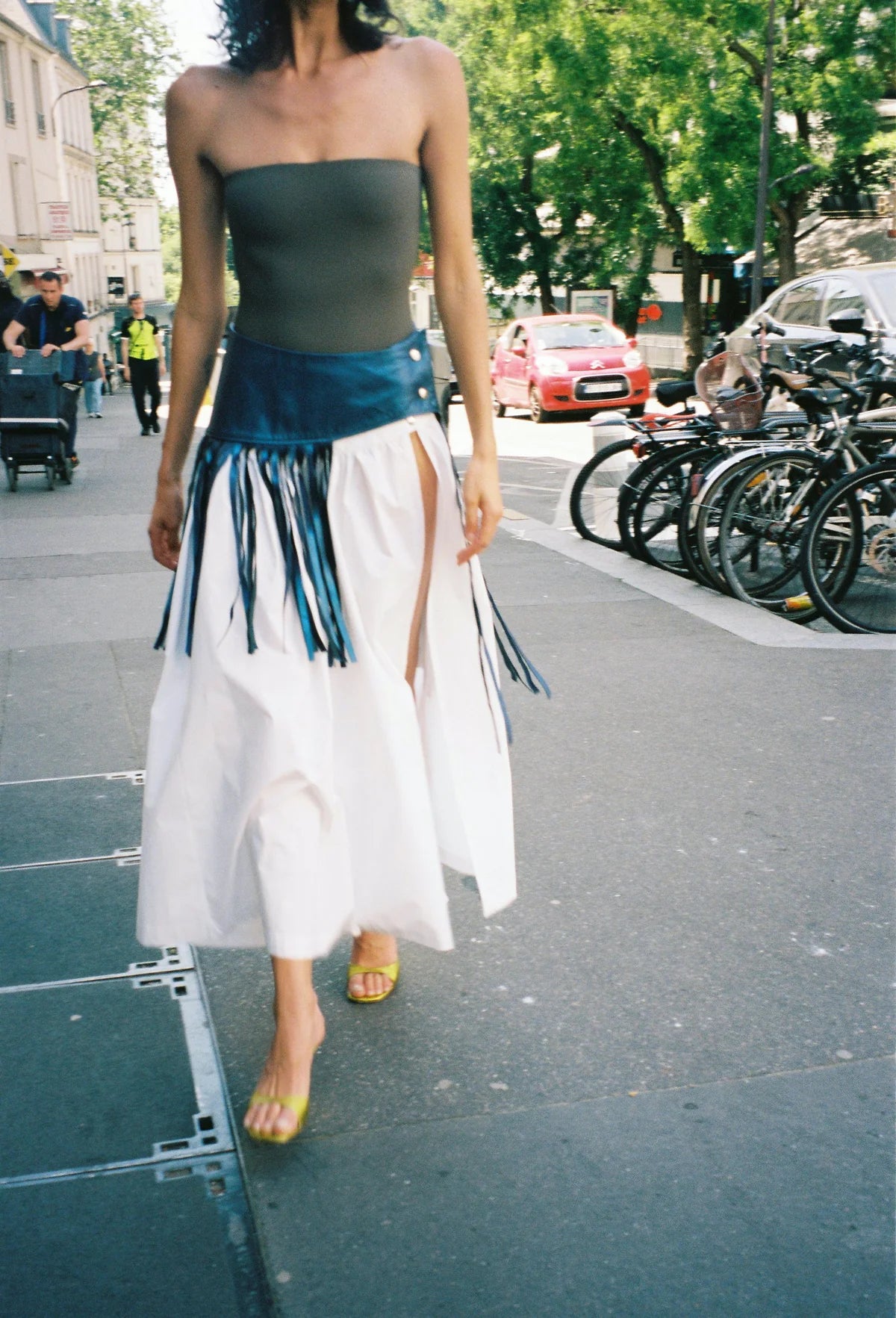 Michelle Del Rio Rio Leather Belt in Lapis