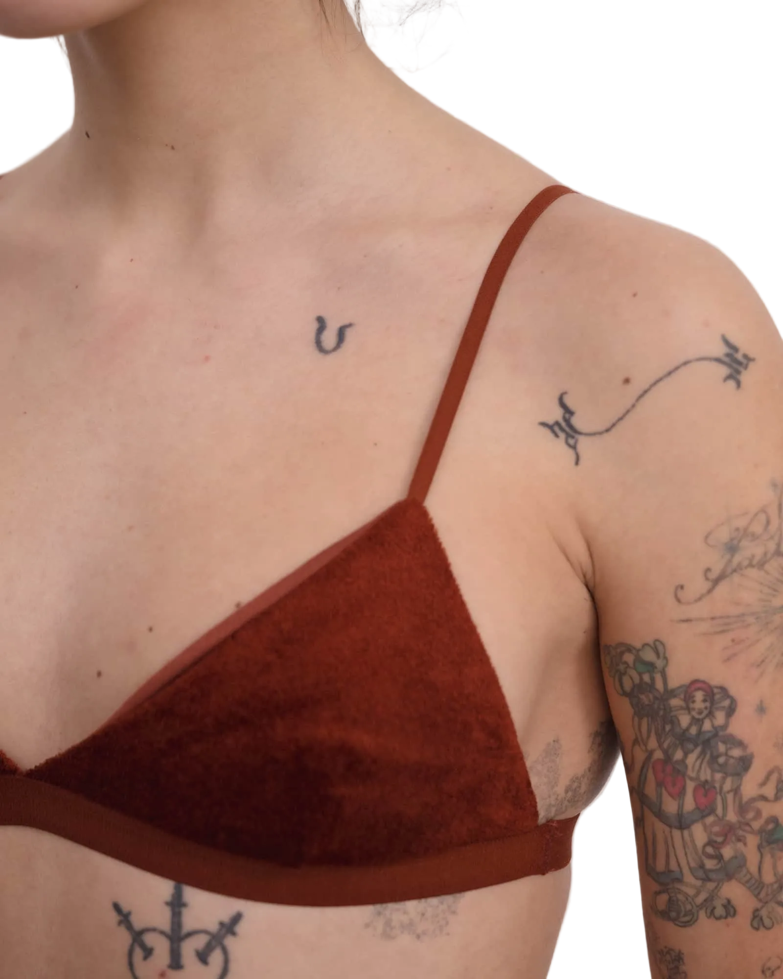 Baserange Mississippi Bra in Red Velour
