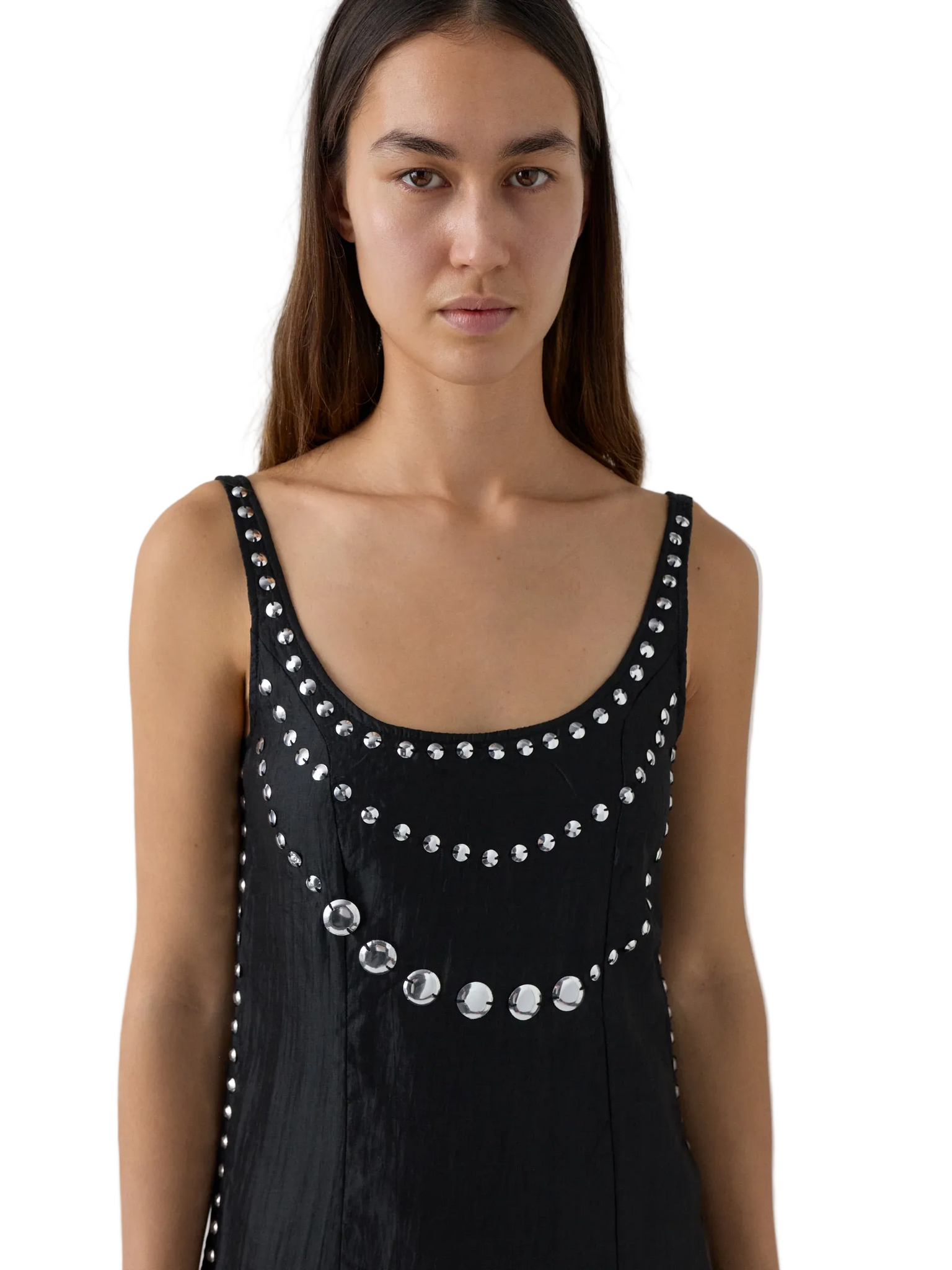 Gimaguas Claude Jewel Mini Dress in Black