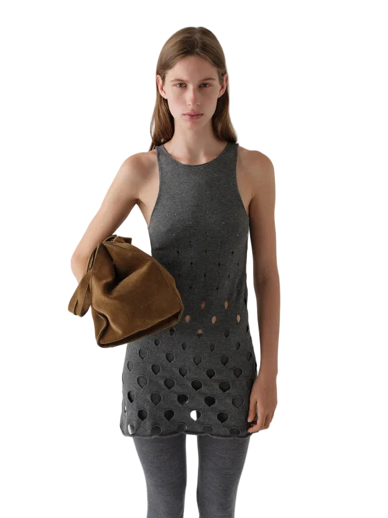 Gimaguas Maxi Suede Shopper Bag in Camel