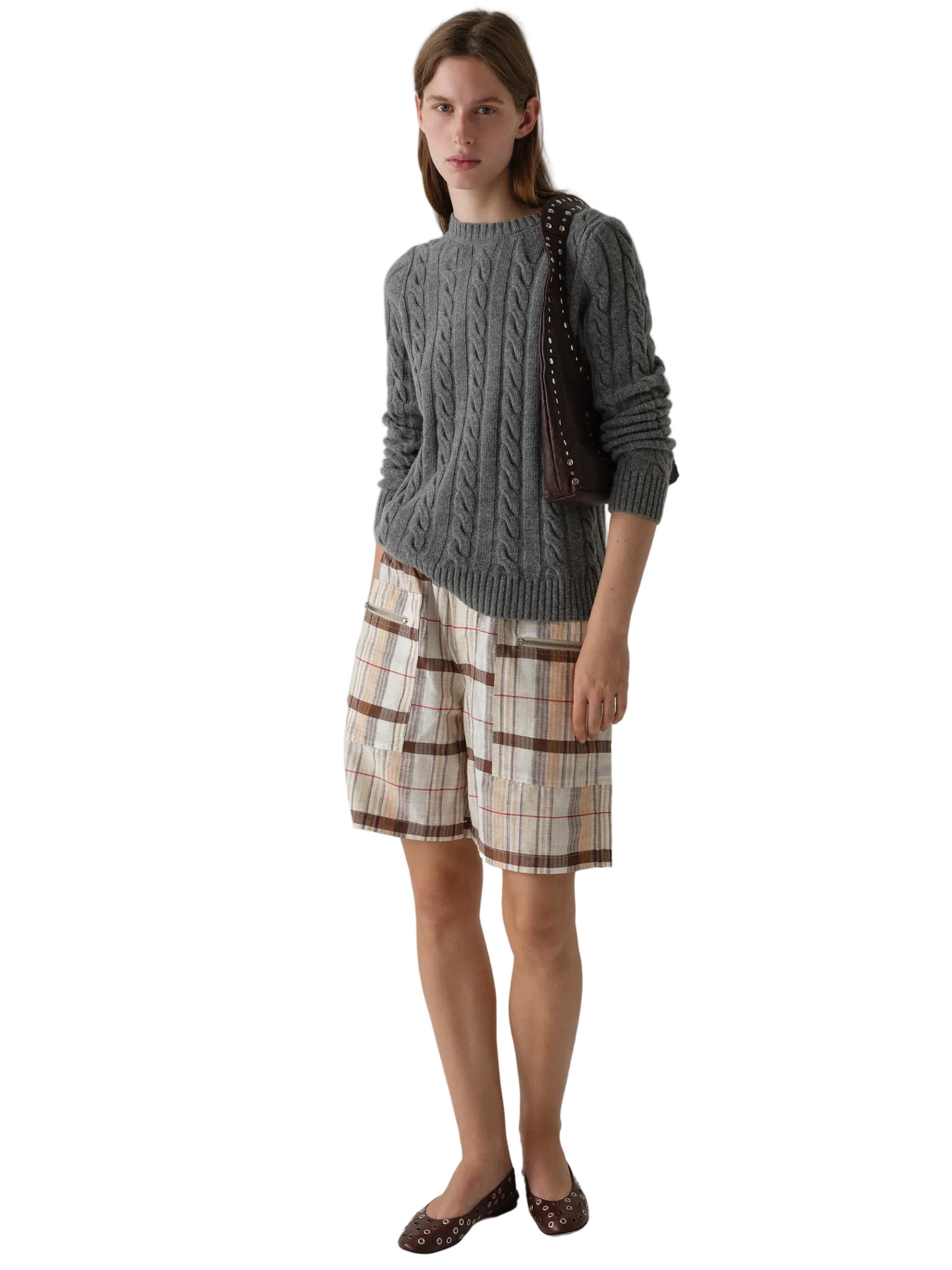 Gimaguas Braid Sweater in Grey