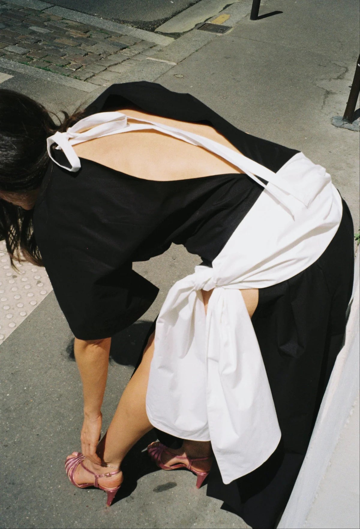 Michelle Del Rio Louise Dress in Black/White