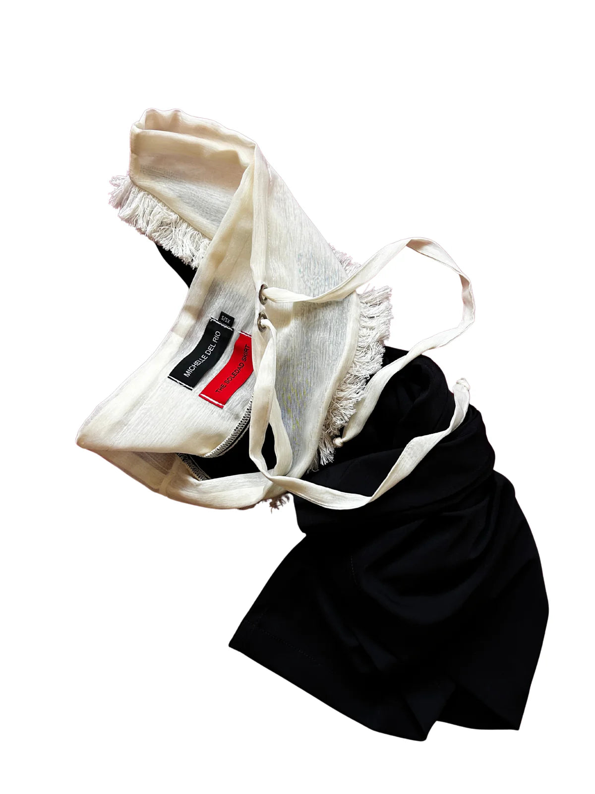 Michelle Del Rio Soledad Skirt in Cream/Black