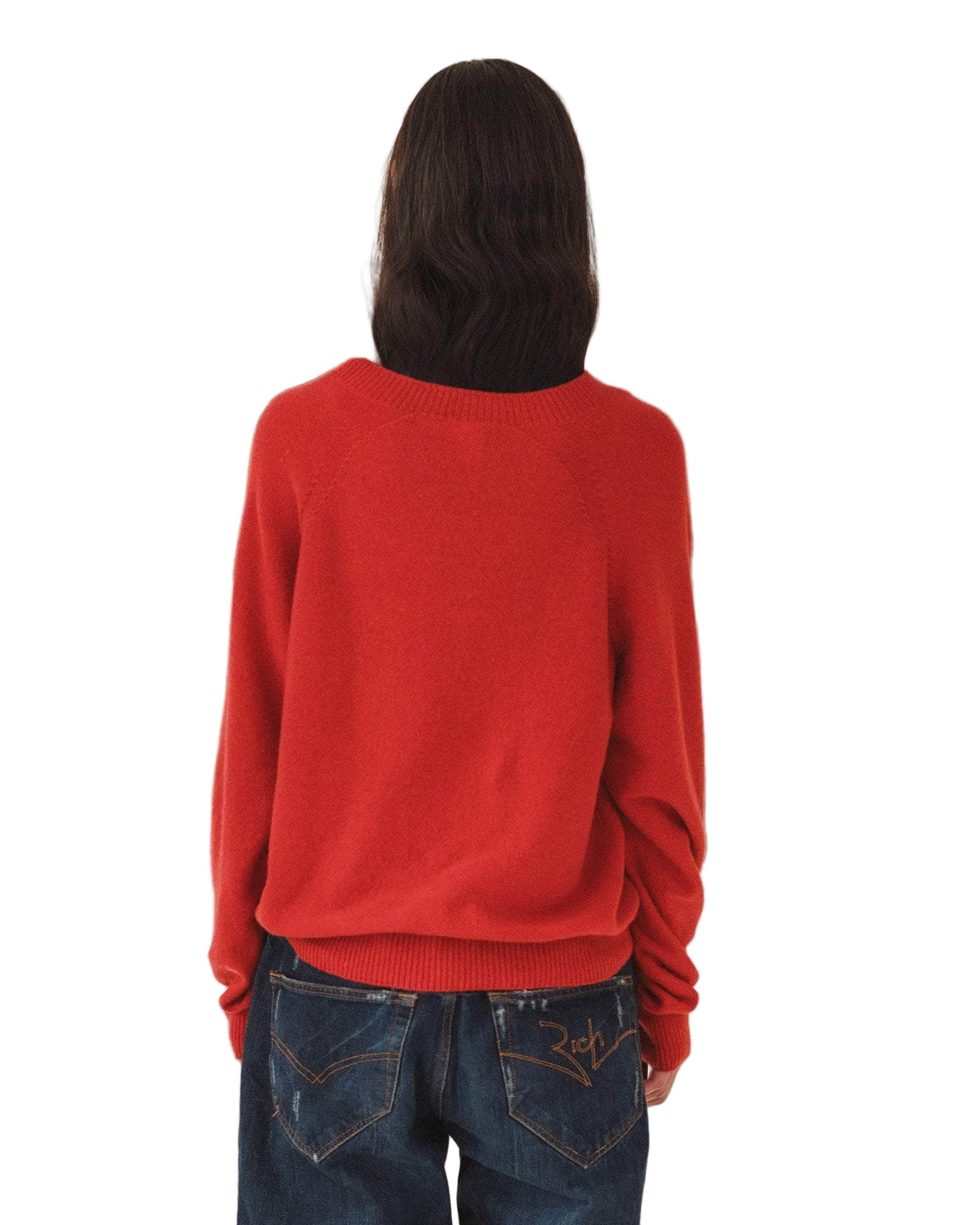 Baserange Soar Purl Sweater in Melograno Red