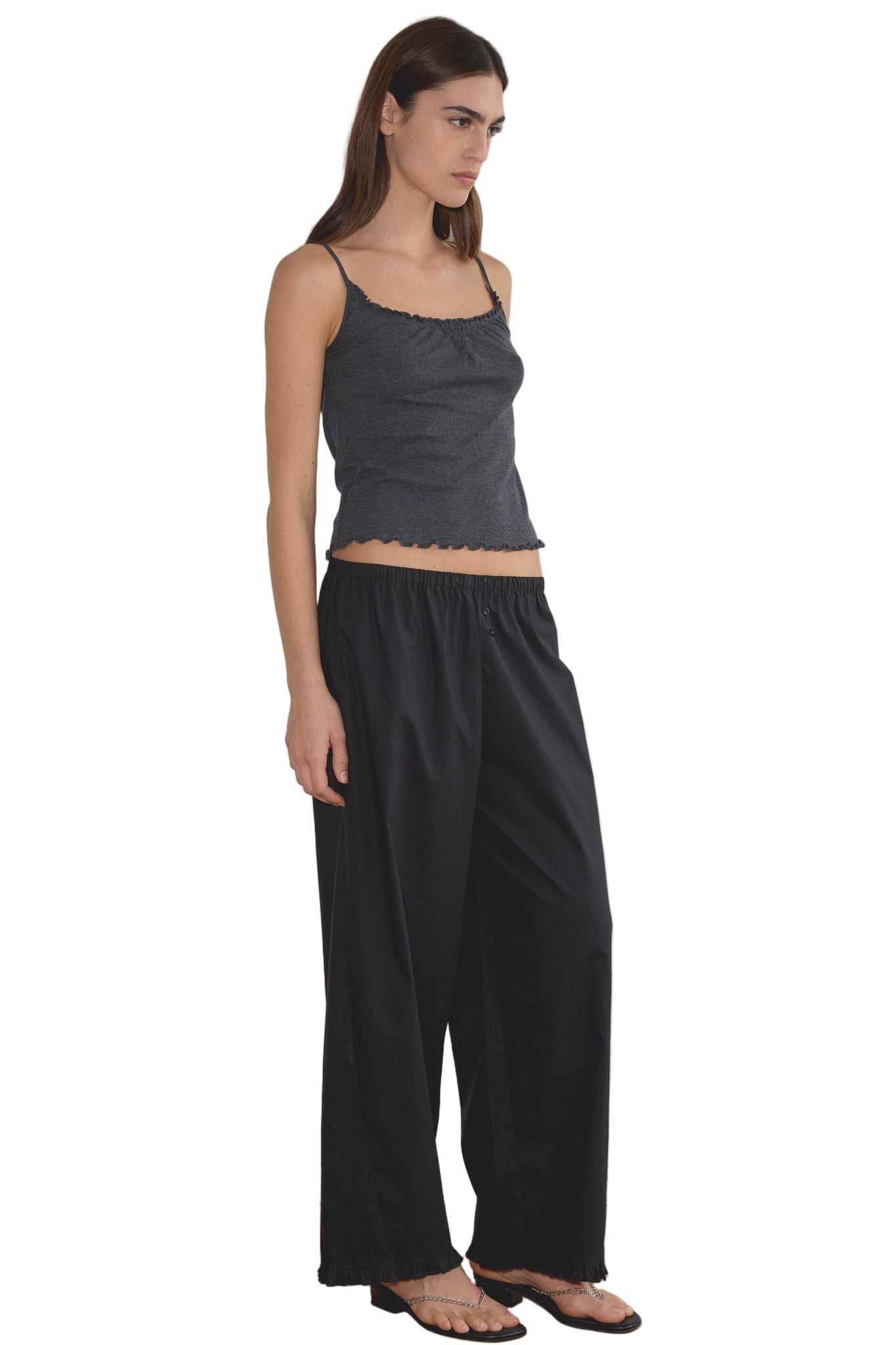 Deiji Studios Flounce Pant in Black