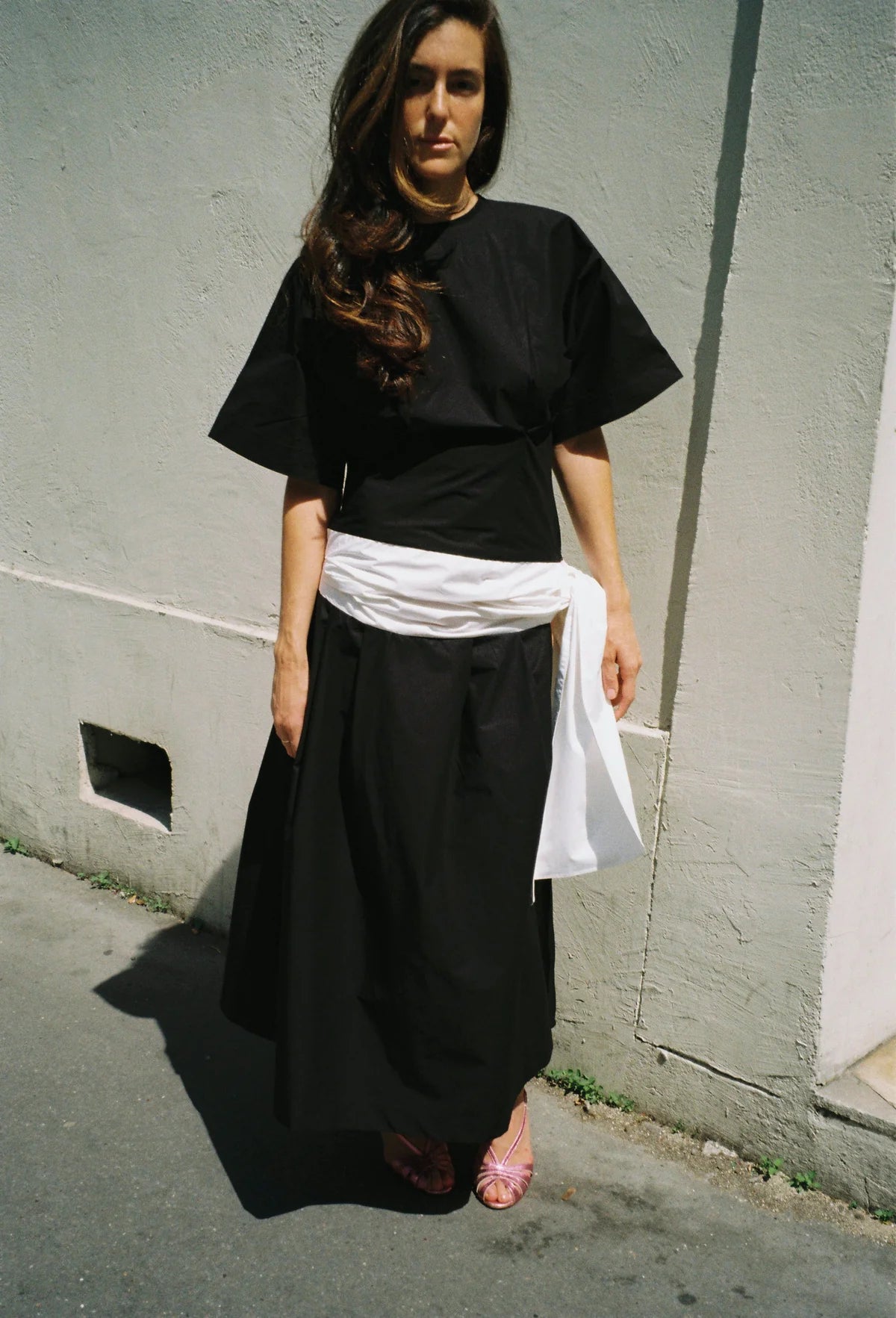 Michelle Del Rio Louise Dress in Black/White