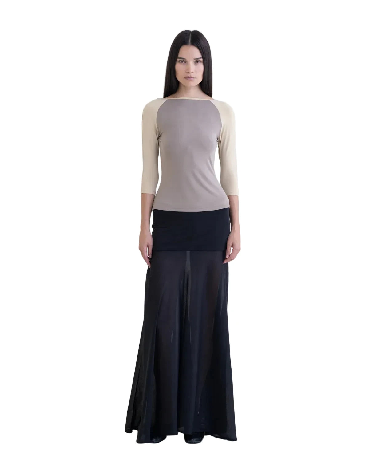 Belle Anne Raglan Top in Taupe