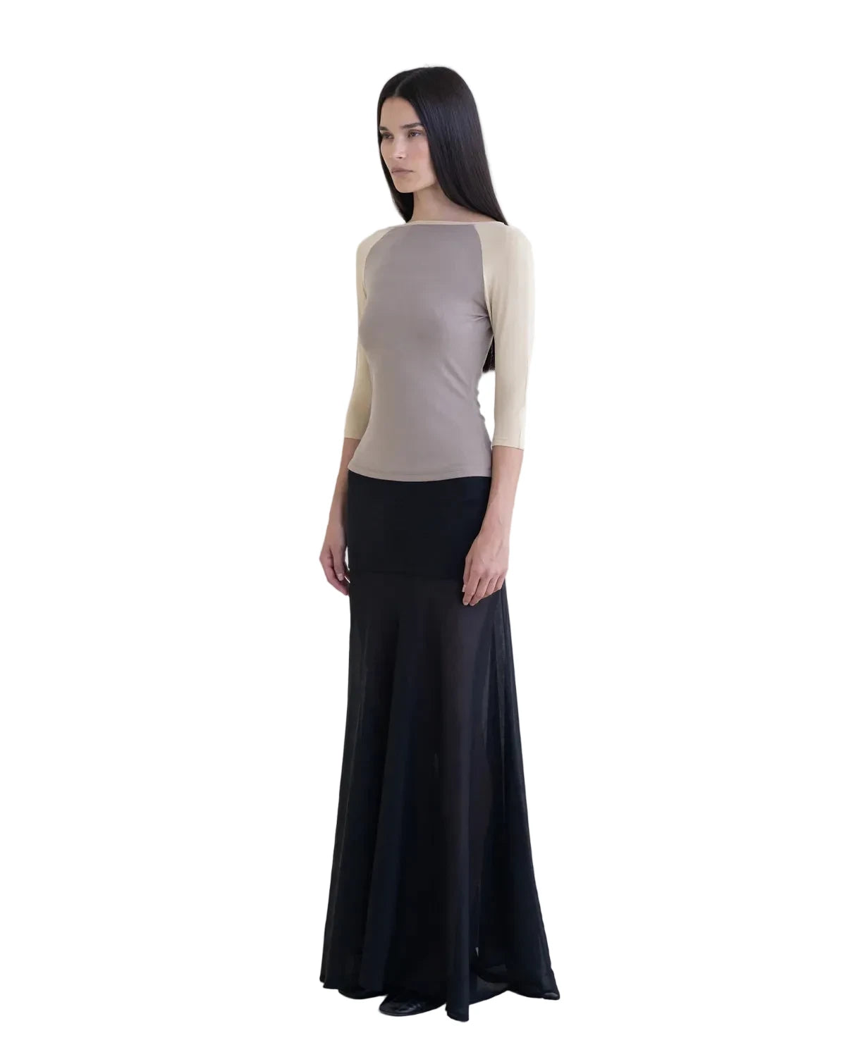 Belle Anne Raglan Top in Taupe