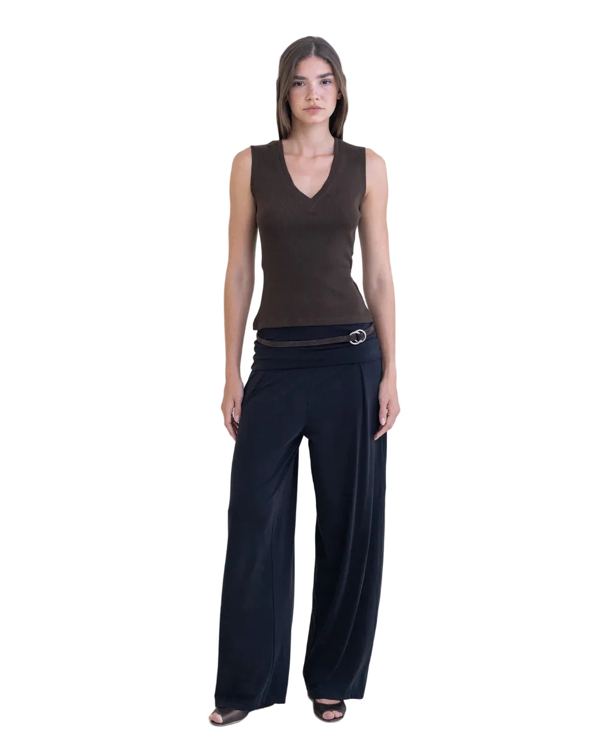 Belle Anna Morning Top in Dark Brown