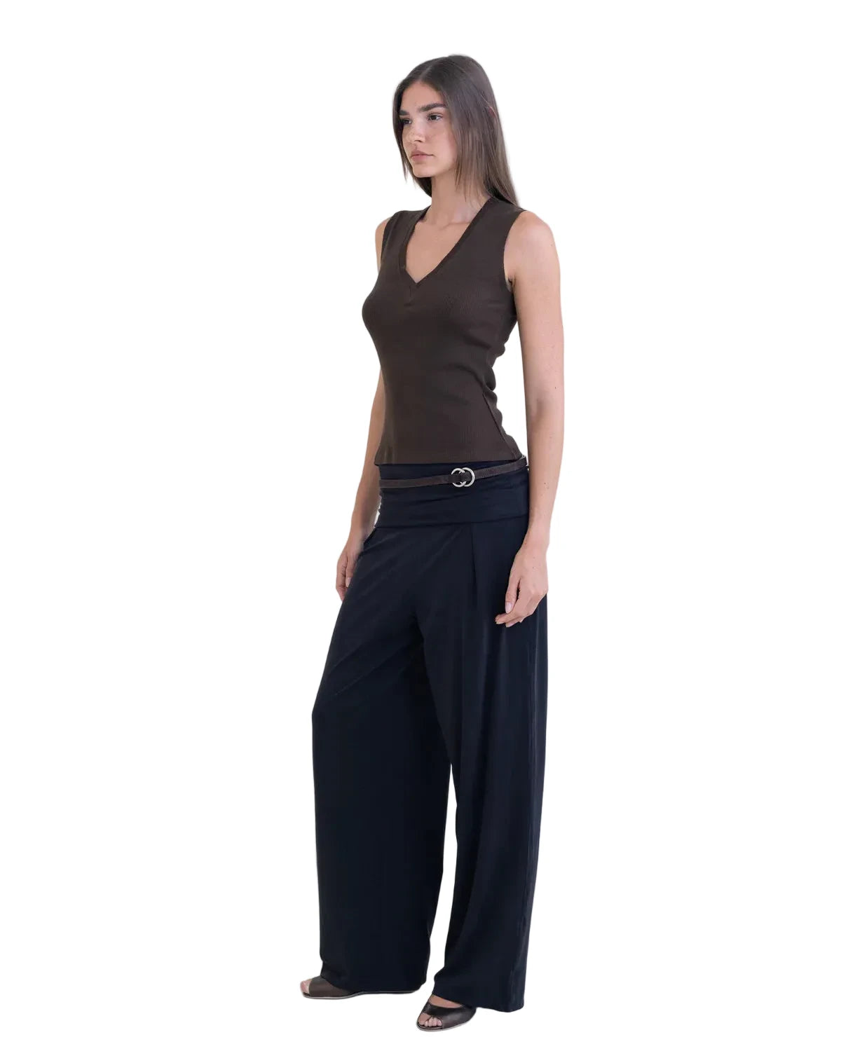 Belle Anna Morning Top in Dark Brown