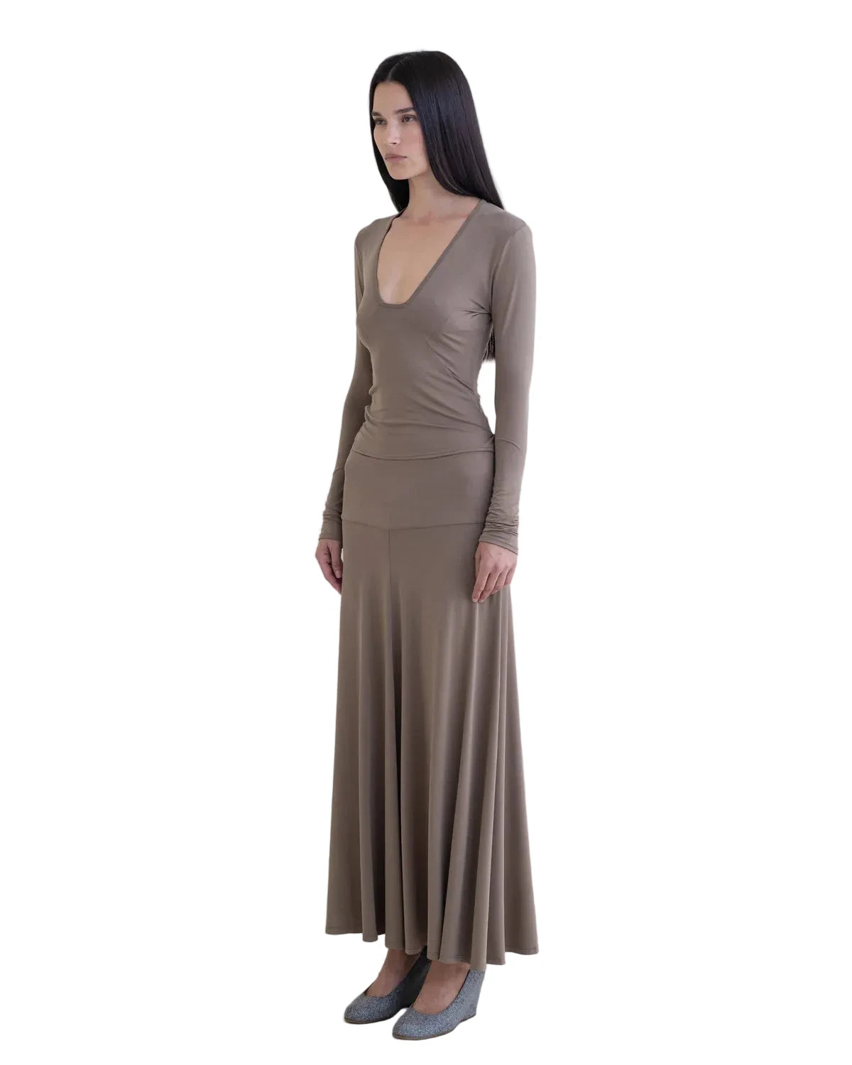 Belle Anna Rumi Skirt in Taupe