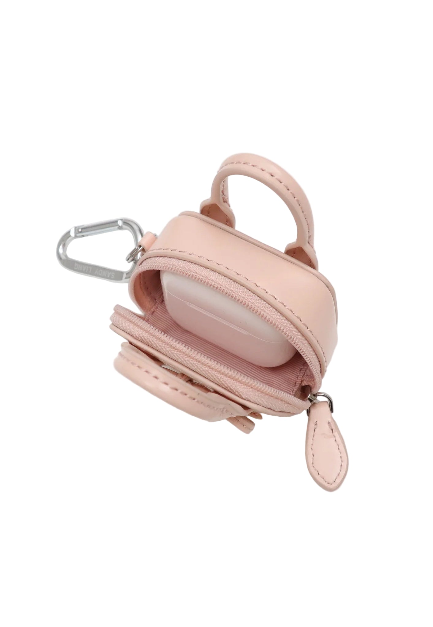 Sandy Liang Mini Secure Bag Keychain in Pale Pink