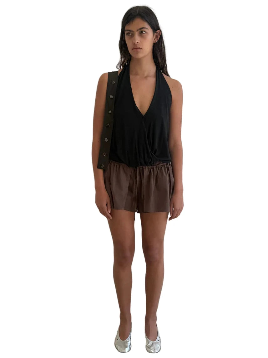 Deiji Studios Skort in Carob Check