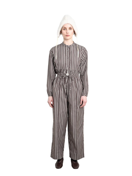 Cawley Luna Trouser in Bark/Natural Stripe