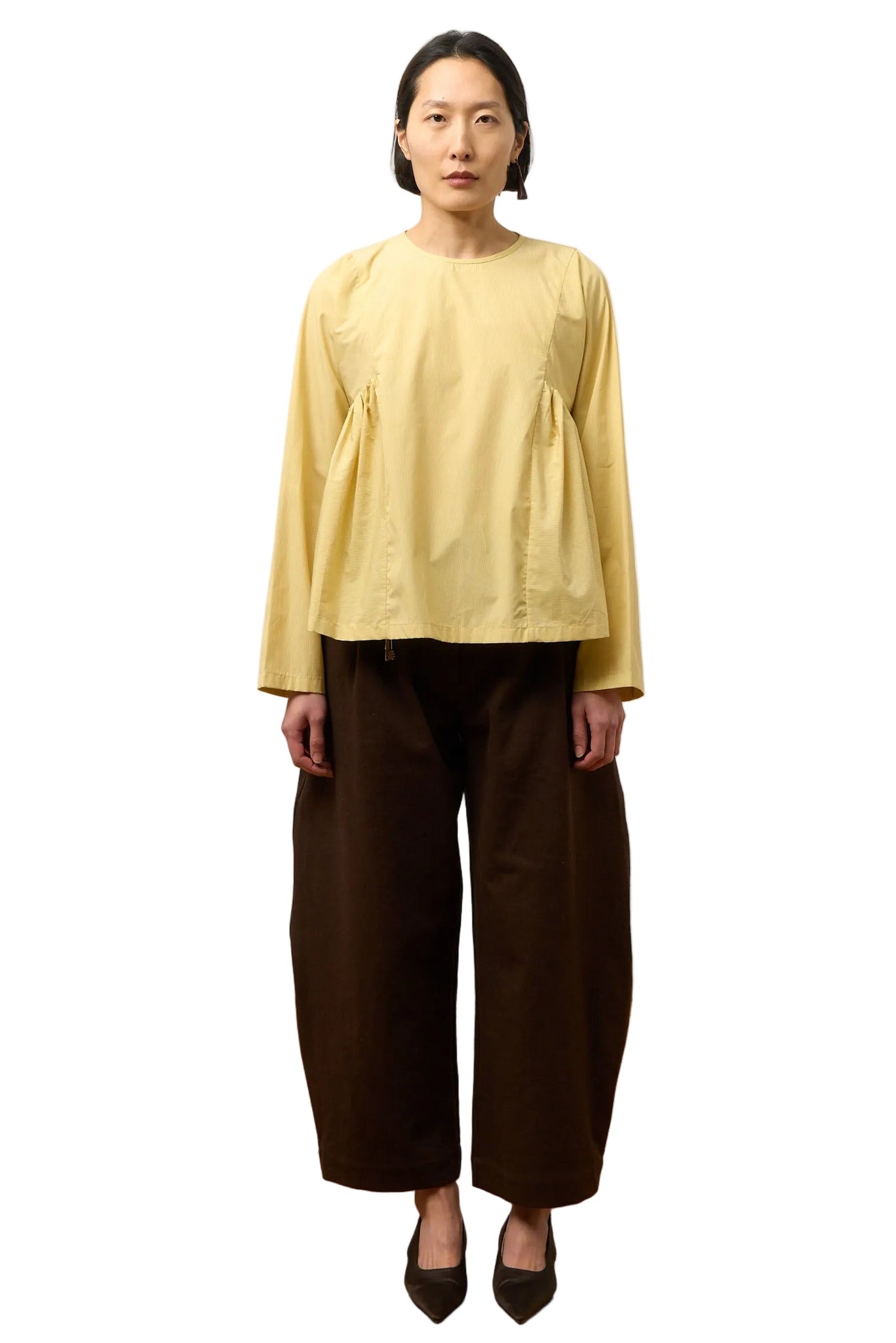 Cawley Nora Blouse in Butter Stripe