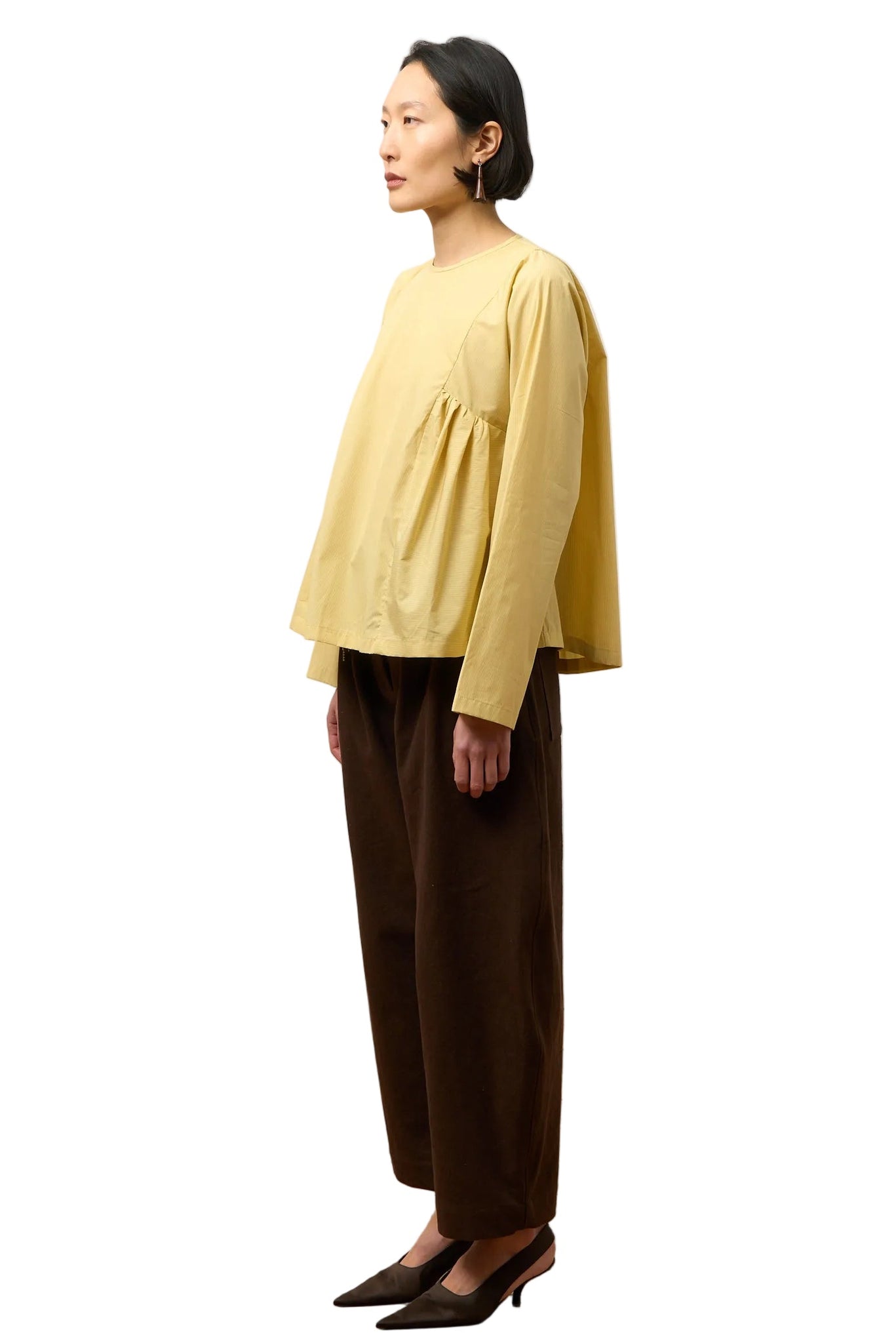Cawley Nora Blouse in Butter Stripe