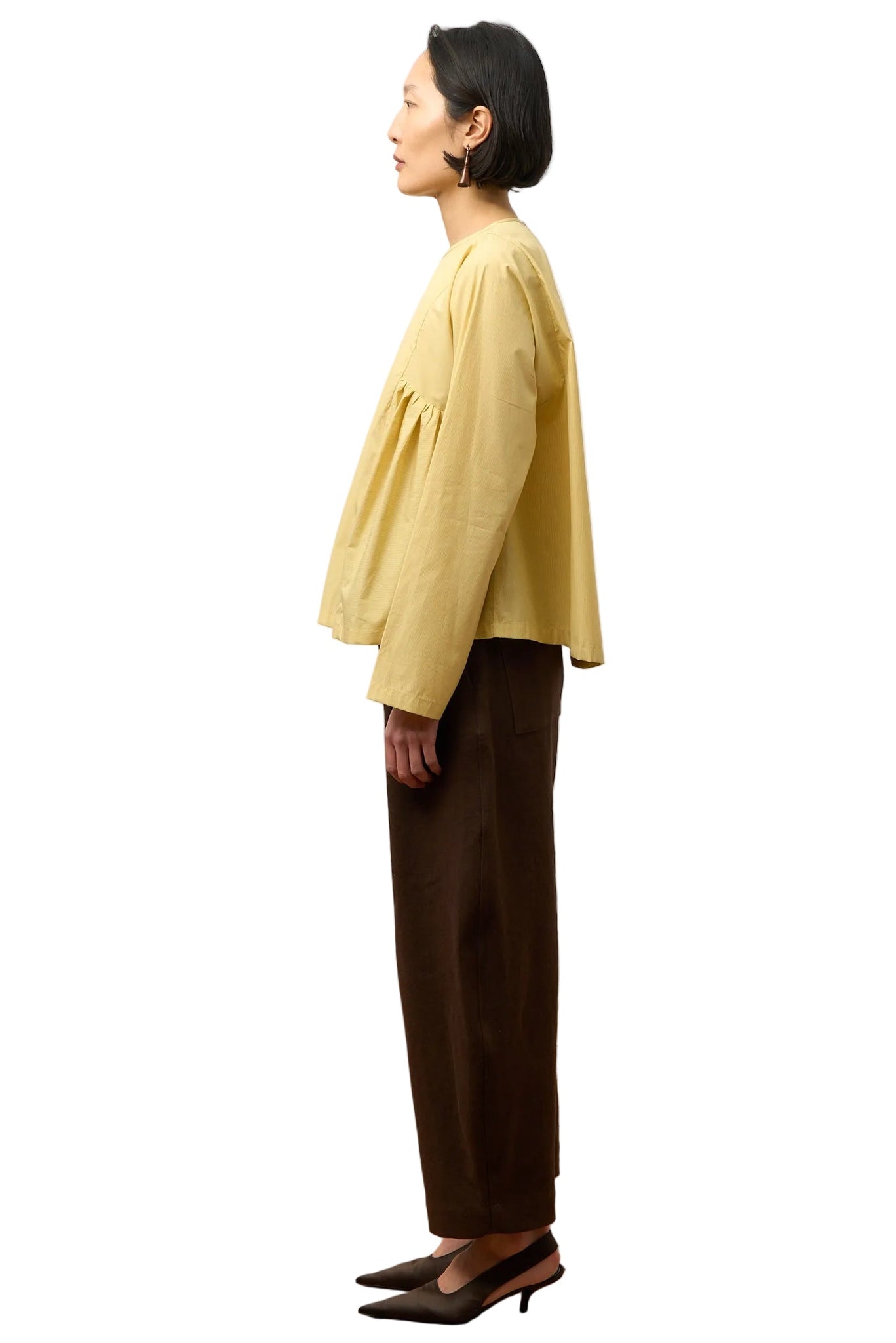 Cawley Nora Blouse in Butter Stripe