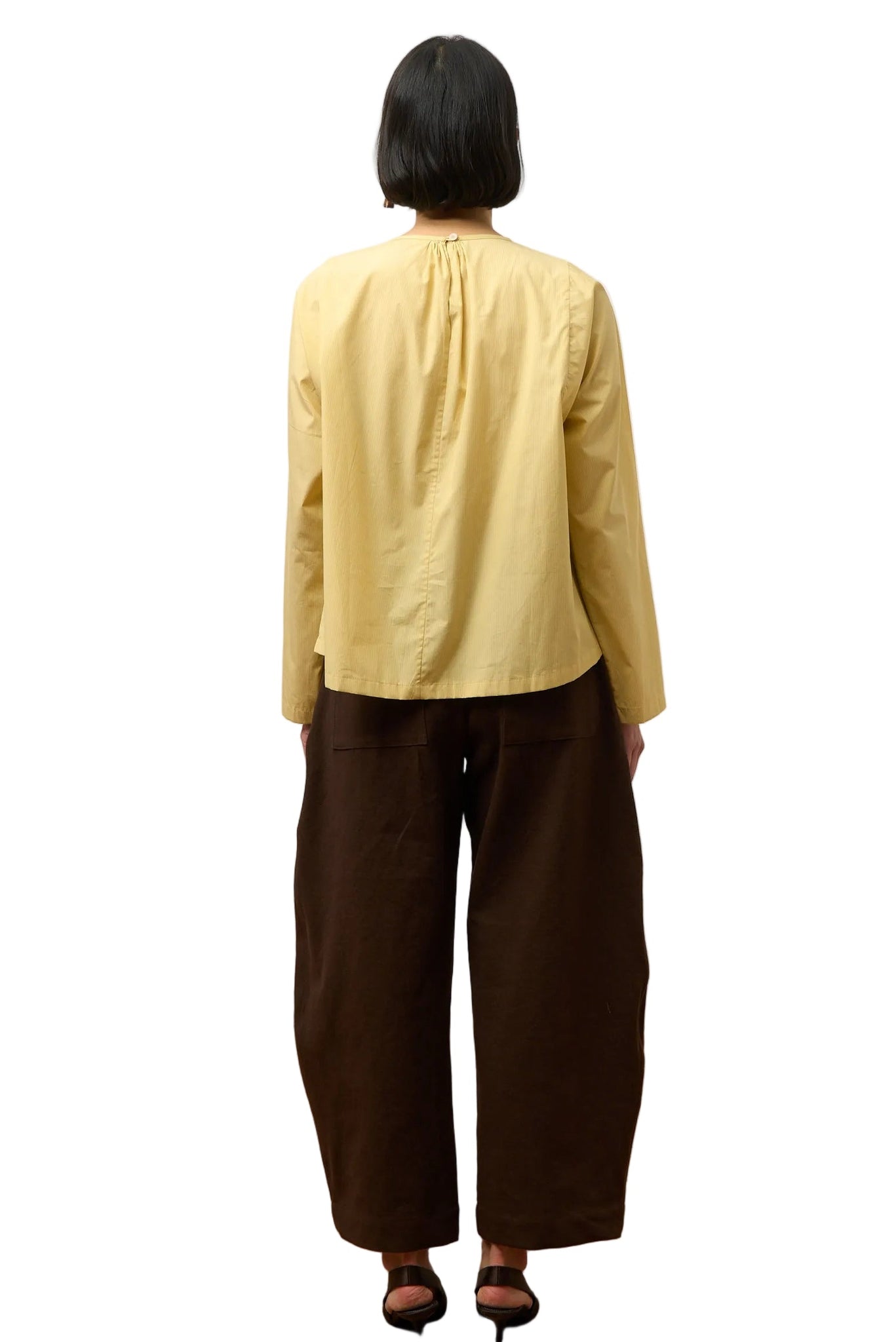 Cawley Nora Blouse in Butter Stripe