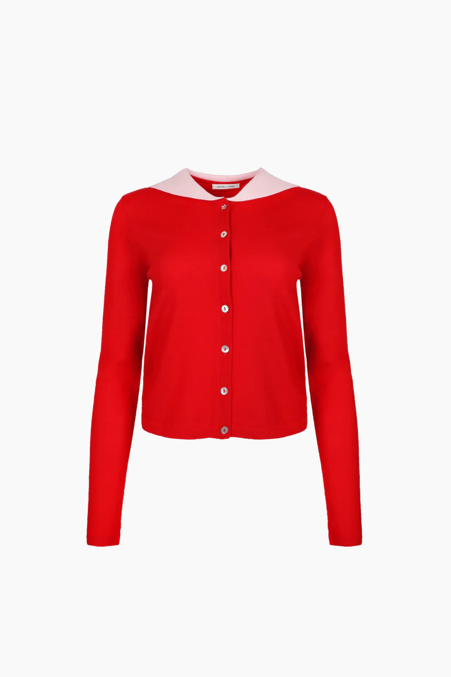 Sandy Liang Poppy Cardigan in Red