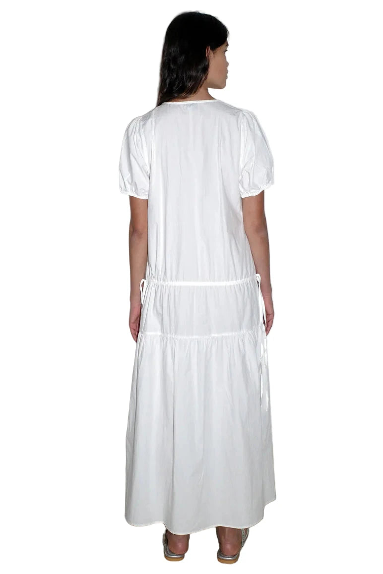 Deiji Studios Waistcord Dress in White