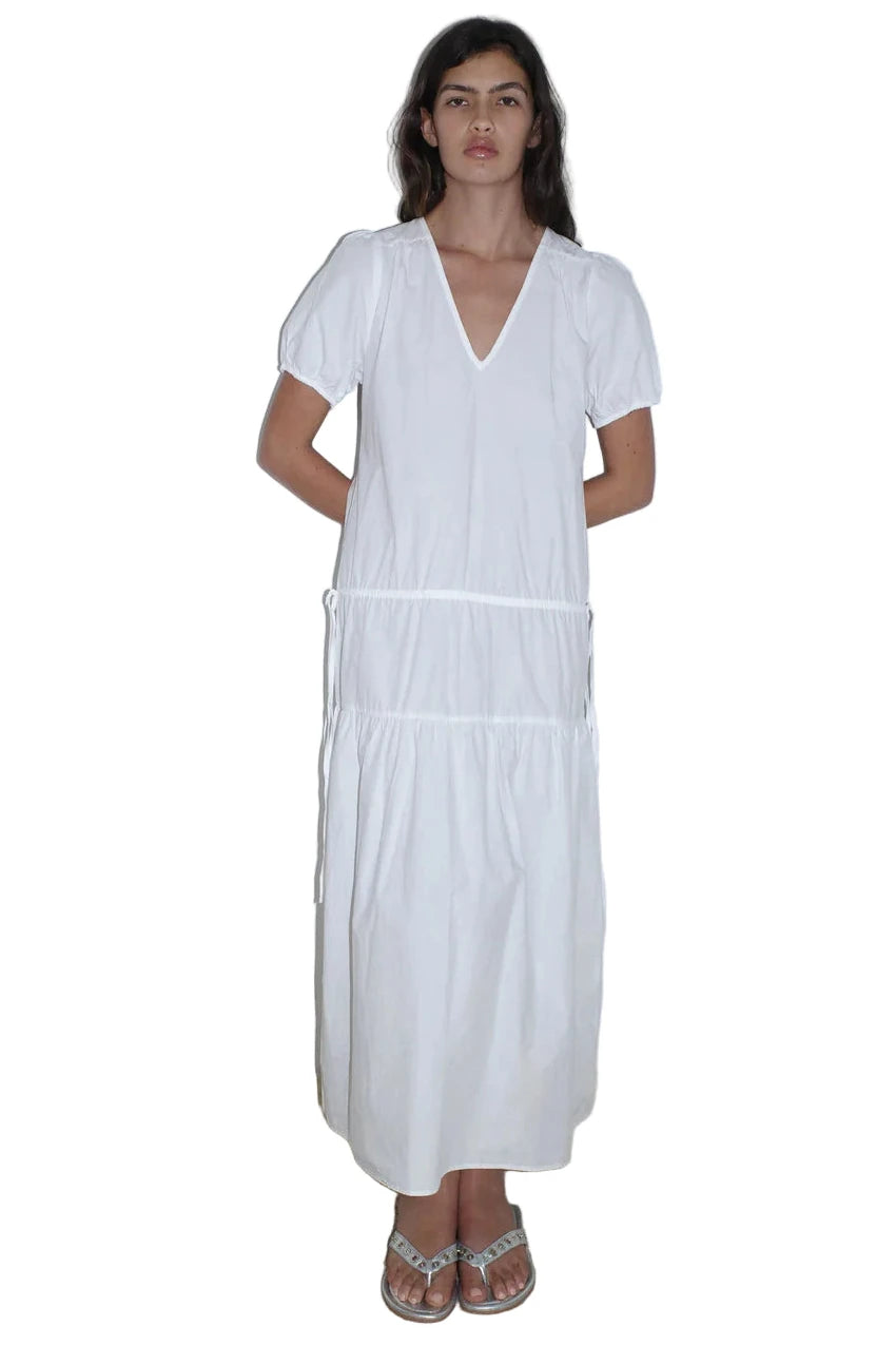 Deiji Studios Waistcord Dress in White