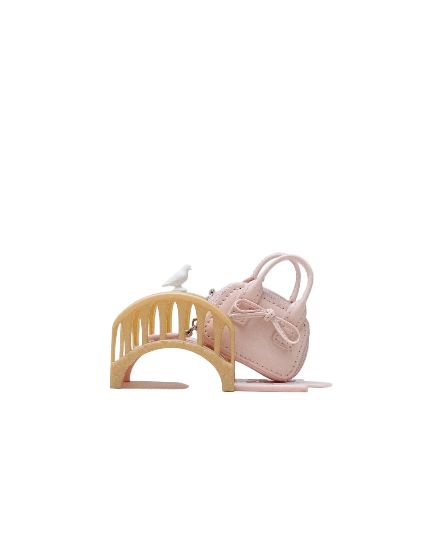 Sandy Liang Mini Secure Bag Keychain in Pale Pink