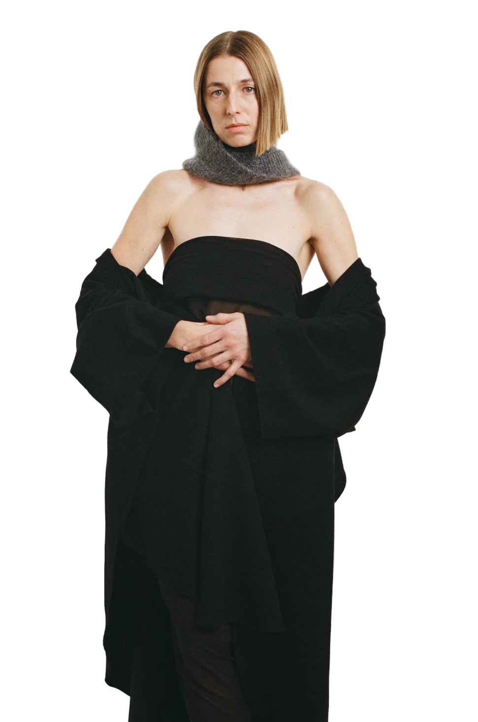 Pien Balaclava in Gray Melange