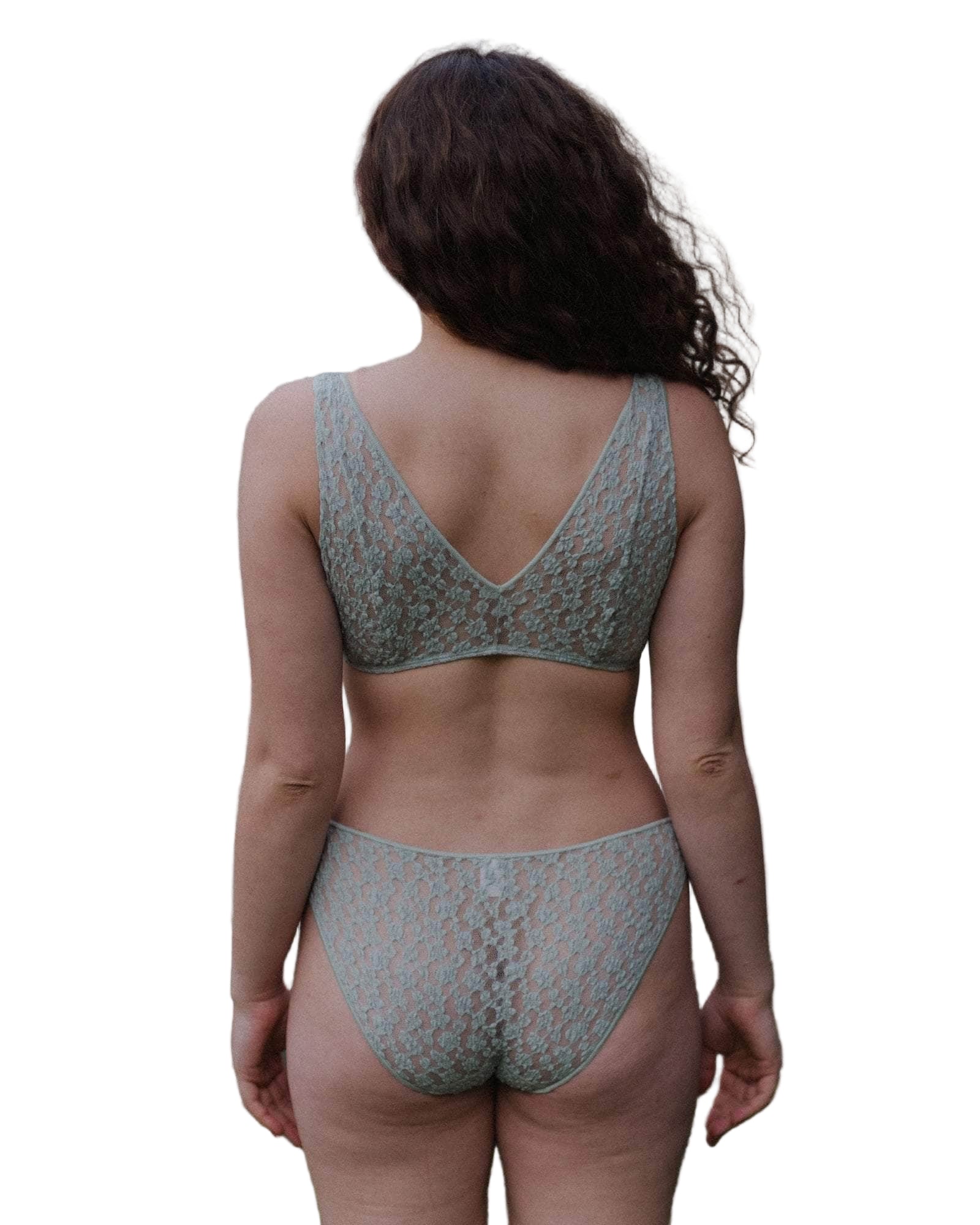 Baserange Crescent Bra in Conta Green