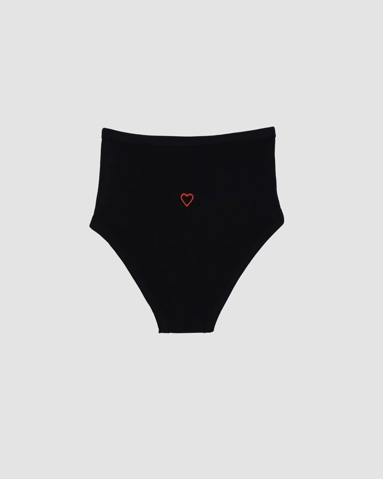 Baserange Heart Highwaist Underwear in Black